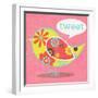 Bird Floral Pattern I-SD Graphics Studio-Framed Art Print