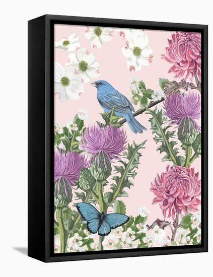 Bird Garden IV-Naomi McCavitt-Framed Stretched Canvas