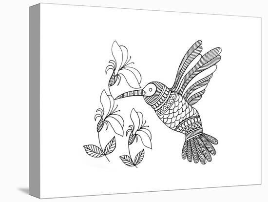 Bird Hummingbird 1-Neeti Goswami-Stretched Canvas