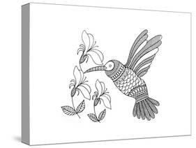 Bird Hummingbird 1-Neeti Goswami-Stretched Canvas