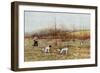 Bird Hunter with His Setters in the Field, Circa 1900-null-Framed Giclee Print