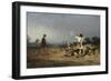 Bird Hunting, 1830 (Oil on Canvas)-Alexandre Gabriel Decamps-Framed Giclee Print