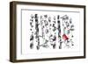 Bird in Birch-Sara Berrenson-Framed Premium Giclee Print