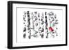 Bird in Birch-Sara Berrenson-Framed Premium Giclee Print