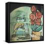 Bird in Cage with Potted Plant-Tim Nyberg-Framed Stretched Canvas