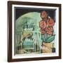 Bird in Cage with Potted Plant-Tim Nyberg-Framed Giclee Print