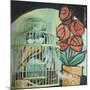 Bird in Cage with Potted Plant-Tim Nyberg-Mounted Giclee Print