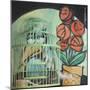 Bird in Cage with Potted Plant-Tim Nyberg-Mounted Giclee Print