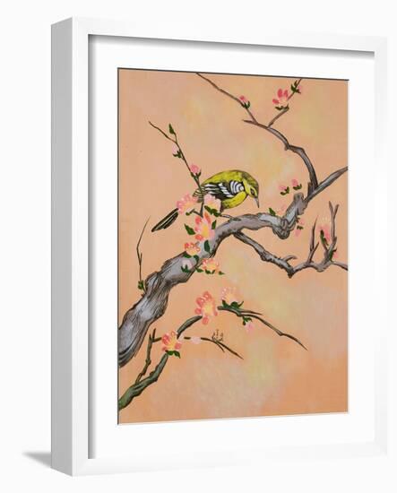 Bird in Cherry Tree-Judy Mastrangelo-Framed Giclee Print