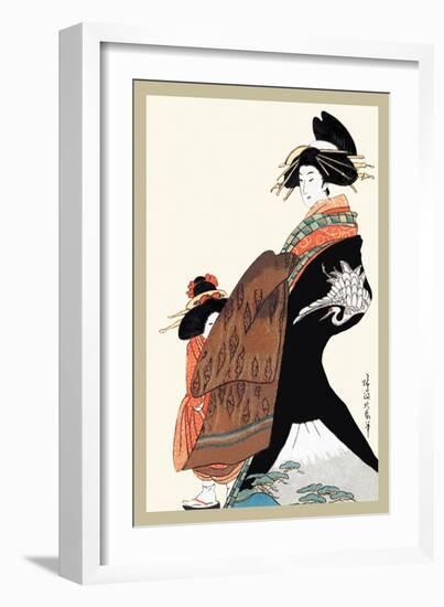 Bird Lady-null-Framed Art Print