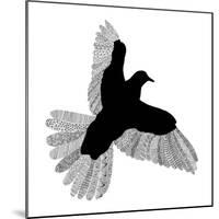 Bird Line Art-Florent Bodart-Mounted Giclee Print