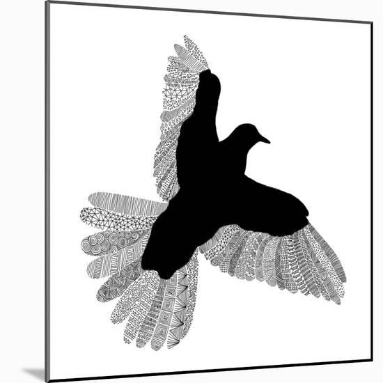 Bird Line Art-Florent Bodart-Mounted Giclee Print