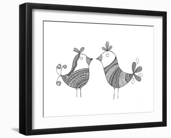 Bird Love Birds-Neeti Goswami-Framed Art Print