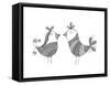 Bird Love Birds-Neeti Goswami-Framed Stretched Canvas