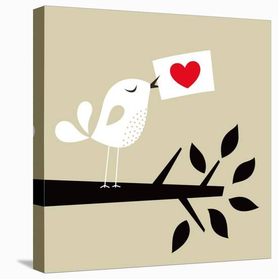 Bird Love Card-vector-RGB-Stretched Canvas
