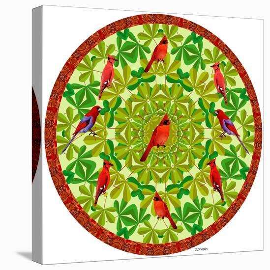 Bird Mandala II-David Sheskin-Stretched Canvas