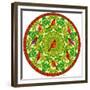 Bird Mandala II-David Sheskin-Framed Giclee Print