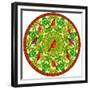 Bird Mandala II-David Sheskin-Framed Giclee Print