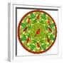 Bird Mandala II-David Sheskin-Framed Giclee Print