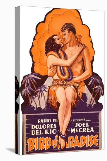 Bird of Paradise, Dolores Del Rio, Joel McCrea on die cut display, 1932-null-Stretched Canvas
