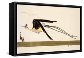 Bird of Paradise, from La Mode En Mil Neuf Cent Douze. Chez Marcelle Demay. Pub.1912 (Pochoir Print-Charles Martin-Framed Stretched Canvas