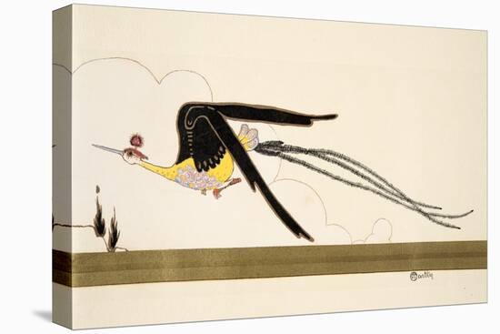 Bird of Paradise, from La Mode En Mil Neuf Cent Douze. Chez Marcelle Demay. Pub.1912 (Pochoir Print-Charles Martin-Stretched Canvas