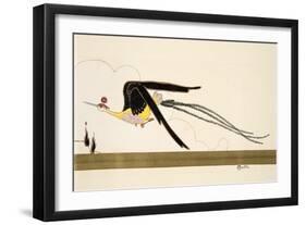 Bird of Paradise, from La Mode En Mil Neuf Cent Douze. Chez Marcelle Demay. Pub.1912 (Pochoir Print-Charles Martin-Framed Giclee Print