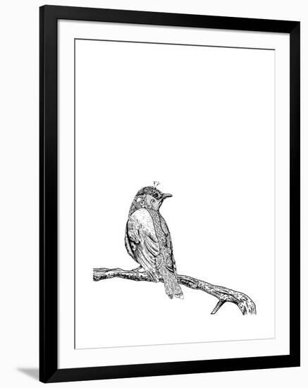 Bird on a Branch-null-Framed Art Print