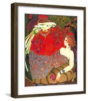 Bird on a Perch-Suzanne Laurendeau-Framed Art Print