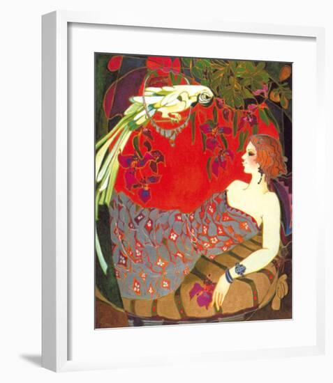 Bird on a Perch-Suzanne Laurendeau-Framed Art Print