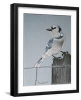 Bird on a Post-Rusty Frentner-Framed Giclee Print