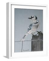 Bird on a Post-Rusty Frentner-Framed Giclee Print