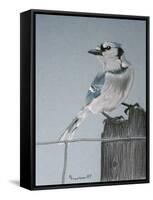 Bird on a Post-Rusty Frentner-Framed Stretched Canvas