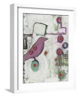 Bird on an Abstract-Blenda Tyvoll-Framed Giclee Print