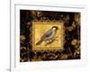 Bird on Black Background-Maria Rytova-Framed Premium Giclee Print