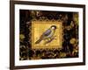 Bird on Black Background-Maria Rytova-Framed Premium Giclee Print