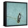 Bird On Branch 2-Jace Grey-Framed Stretched Canvas