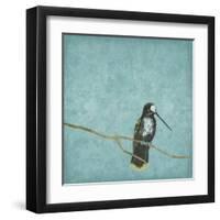 Bird On Branch 2-Jace Grey-Framed Art Print