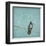 Bird On Branch 2-Jace Grey-Framed Art Print