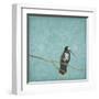 Bird On Branch 2-Jace Grey-Framed Art Print