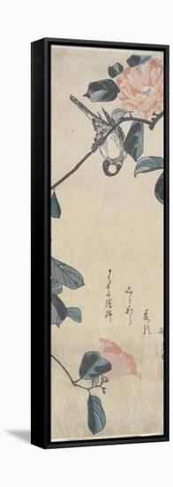 (Bird on Camellia), Early 19th Century-Utagawa Hiroshige-Framed Stretched Canvas