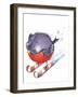 Bird on Candy Cane Skis-ZPR Int’L-Framed Giclee Print