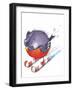 Bird on Candy Cane Skis-ZPR Int’L-Framed Giclee Print