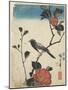Bird on Cherry Branch, 1847-1852-Utagawa Hiroshige-Mounted Giclee Print