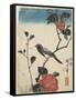 Bird on Cherry Branch, 1847-1852-Utagawa Hiroshige-Framed Stretched Canvas