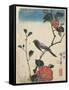 Bird on Cherry Branch, 1847-1852-Utagawa Hiroshige-Framed Stretched Canvas