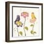 Bird on Flowers-Rouz-Framed Art Print