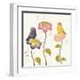 Bird on Flowers-Rouz-Framed Art Print