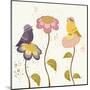 Bird on Flowers-Rouz-Mounted Art Print