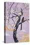 Bird on Lavender-Judy Mastrangelo-Stretched Canvas